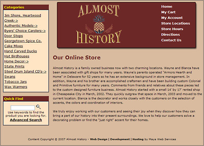 Almost History Web Design Review