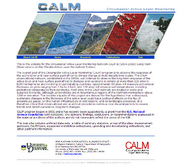 Circumpolar Active Layer Monitoring  Website Design Review