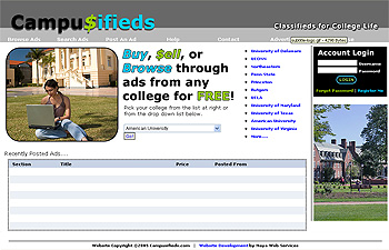 Campusifieds Classifieds Website Design Review