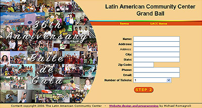 Latin American Community Center Wilmington Delaware Grand Ball Website Design Review