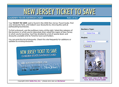 New Jersey Ticket to Save Website Design Review
