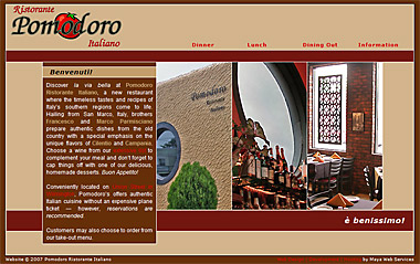 Pomodoro Ristorante Italiano Web Design